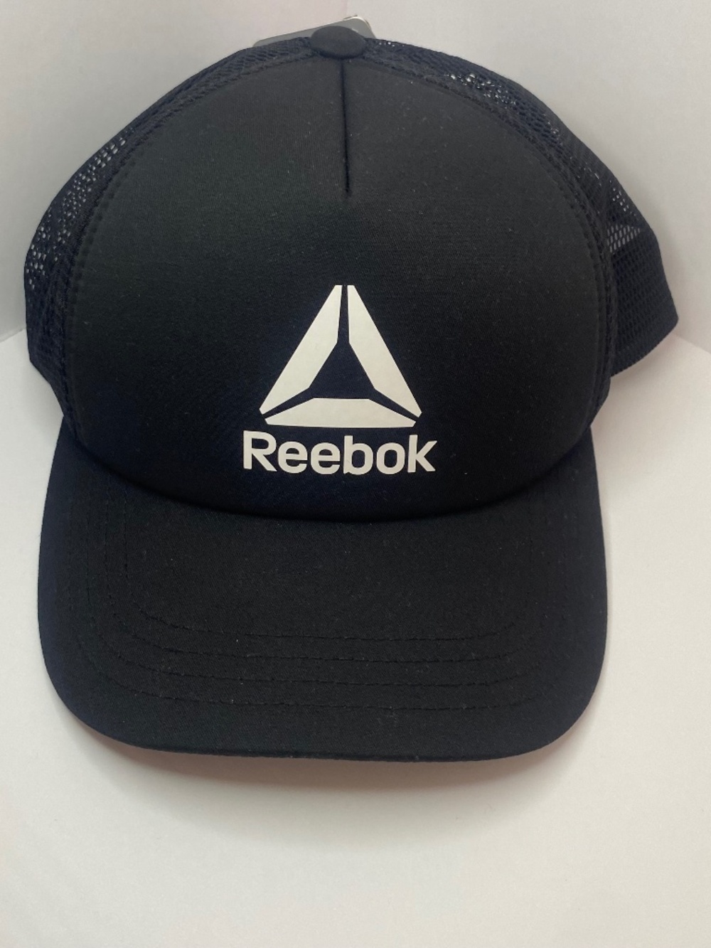 Reebok Hat Trucker Mesh Snapback Men's OSFA Black Adjustable Legacy Headwear NWT